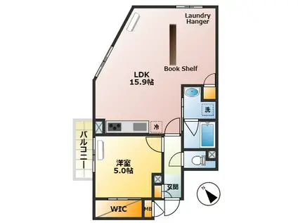 OZIO西荻窪II(1LDK/2階)の間取り写真