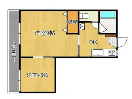 エルジーナ(2K/3階)の間取り写真