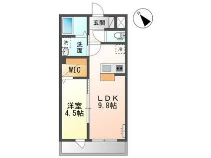 コンフォール(1LDK/2階)の間取り写真
