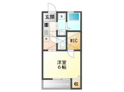 ローズガーデン松浜(1K/2階)の間取り写真