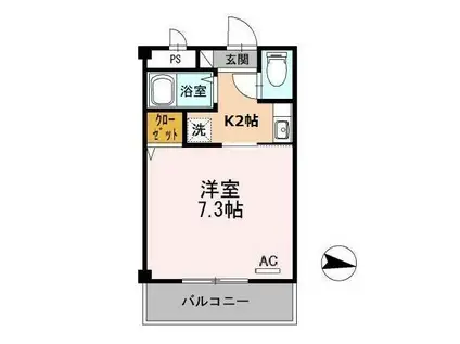 コーポひかり(1K/3階)の間取り写真