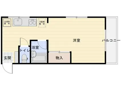 スカイシティSUZUKI(1K/3階)の間取り写真