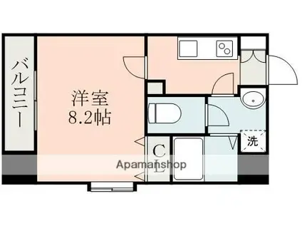 DAR FRUTO辛島(1K/5階)の間取り写真