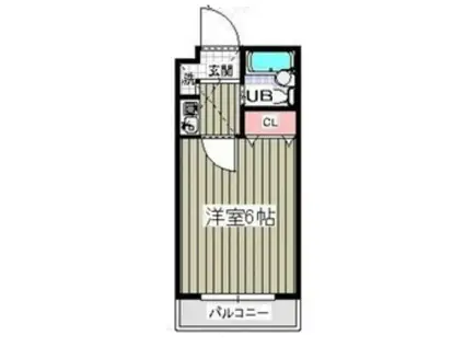 ローズアパート(1K/2階)の間取り写真