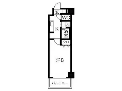リアライズ沢下町II(1K/4階)の間取り写真