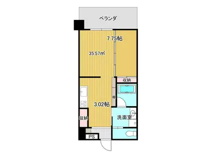 トマリテラス(1LDK/5階)の間取り写真