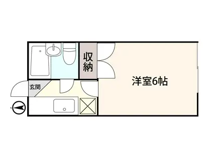 ラ・ネージュ上越(1K/1階)の間取り写真