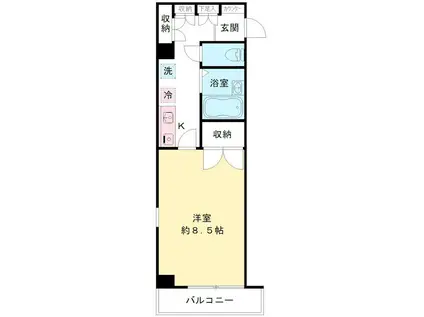 リムーブル田口(1K/3階)の間取り写真