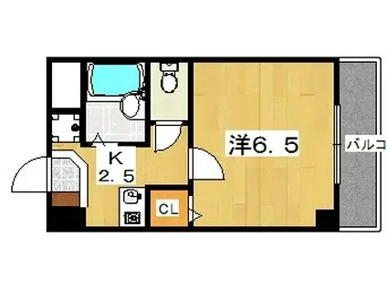 知足庵マンション(1K/3階)の間取り写真