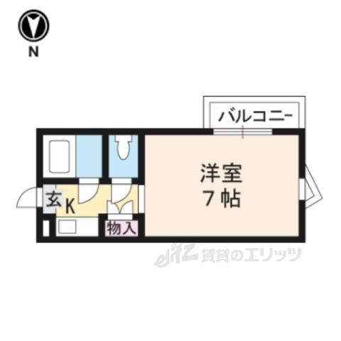 メゾンドール御前(1K/2階)の間取り写真