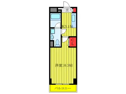 STELLA LUCE(1K/1階)の間取り写真