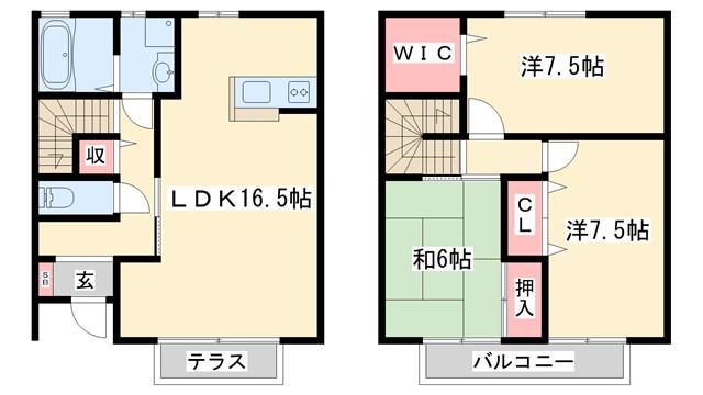 パークハイム壱番館 C棟(3LDK/1階)の間取り写真