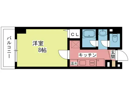 グランコスモ鴨川(1K/7階)の間取り写真