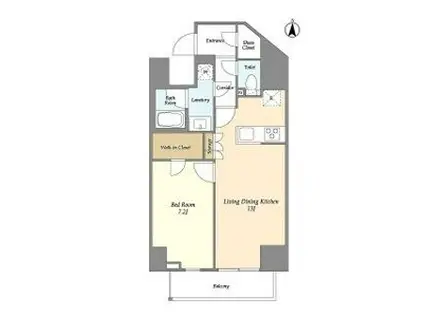 グランカーサ三ノ輪IV(1LDK/4階)の間取り写真