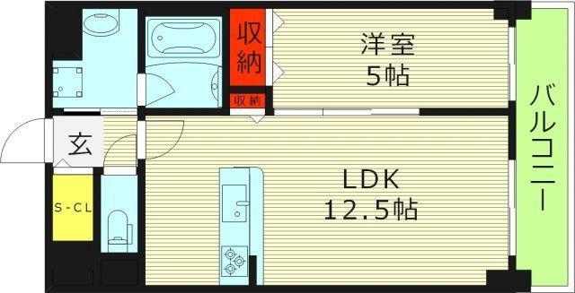 SPLENDOR SMILE(1LDK/2階)の間取り写真