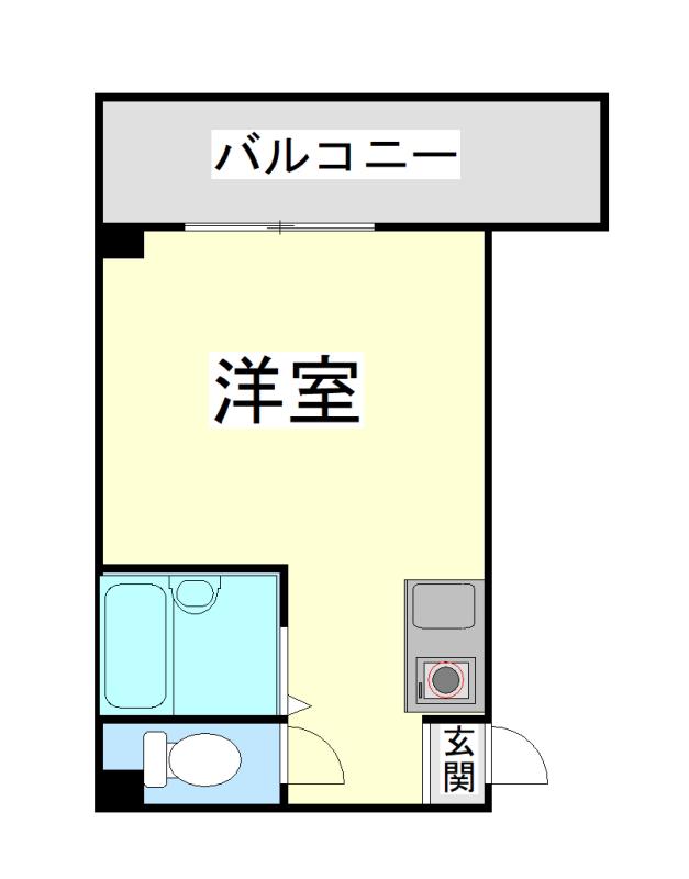 三景マンション(ワンルーム/3階)の間取り写真