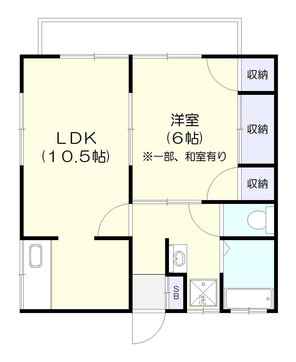 エメラルド神栖B(1LDK/2階)の間取り写真