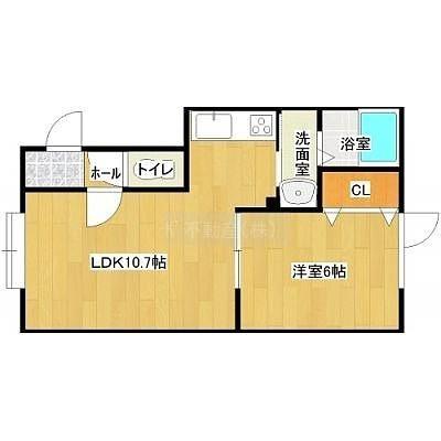 メゾンドソレイユ(1LDK/1階)の間取り写真