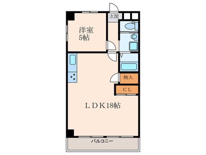 サントピア尼崎II(1LDK/5階)の間取り写真