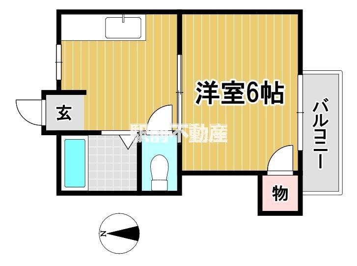 のせコーポ(1K/3階)の間取り写真