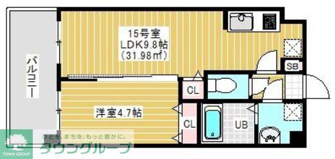 金太郎ヒルズ255(1LDK/3階)の間取り写真