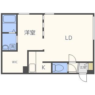 CHOUCHOUS9(1LDK/3階)の間取り写真