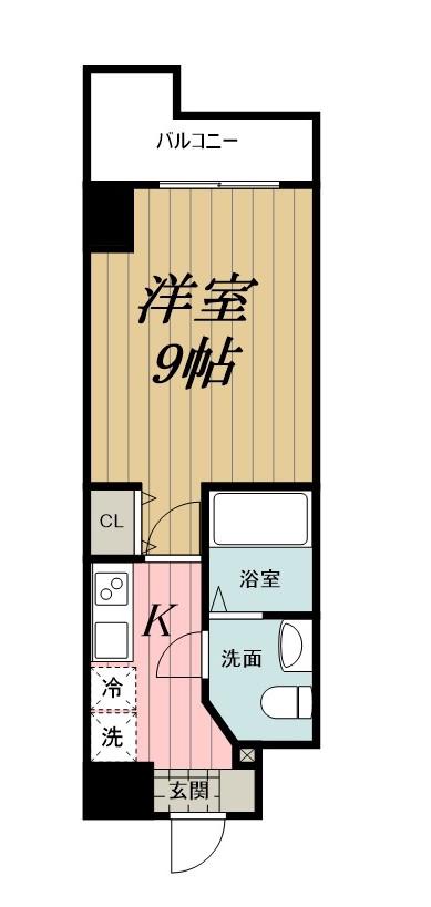 SIDEONE(1K/2階)の間取り写真