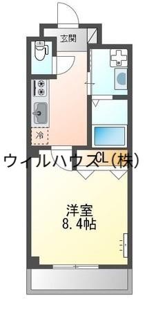 WABISABI(1K/1階)の間取り写真