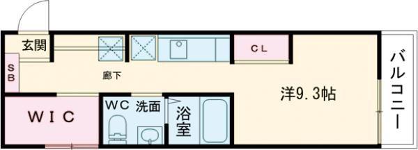 COLLINA山根町(ワンルーム/2階)の間取り写真