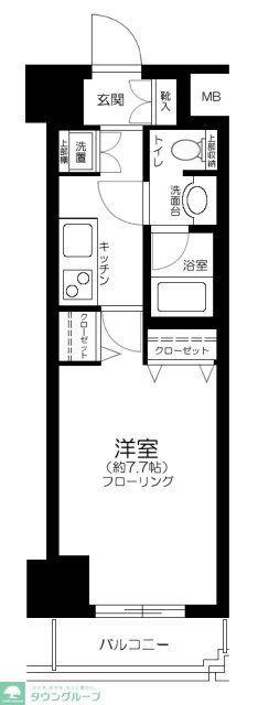 パレステュディオ渋谷本町(1K/7階)の間取り写真
