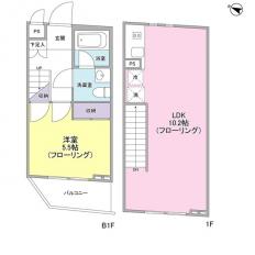 シルバラード広尾(1LDK/B1階)の間取り写真