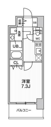 LA DOUCEUR九条(1K/8階)の間取り写真