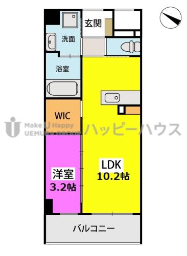 ノイエス ラント(1LDK/3階)の間取り写真