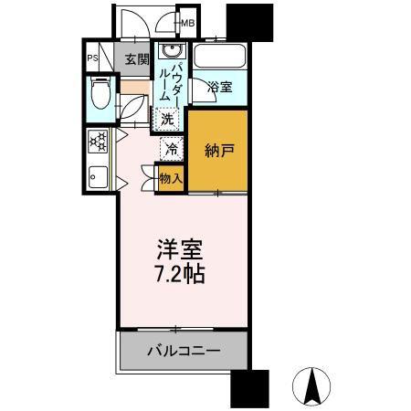 Dクラディア郡山駅前(ワンルーム/4階)の間取り写真