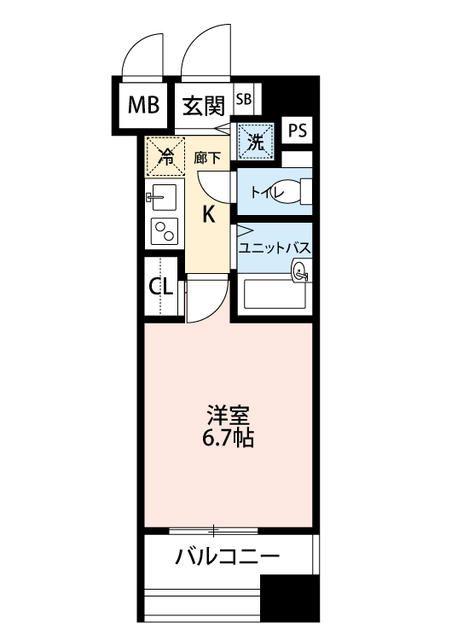 ガラ・ステージ日本橋茅場町(1K/5階)の間取り写真