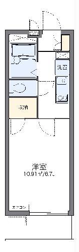 レオパレスラグレージュ(1K/2階)の間取り写真
