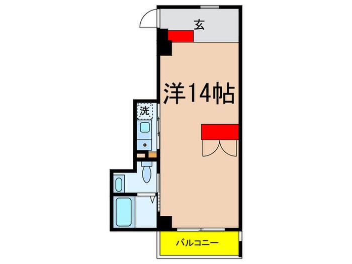 ルミナス日吉(ワンルーム/2階)の間取り写真