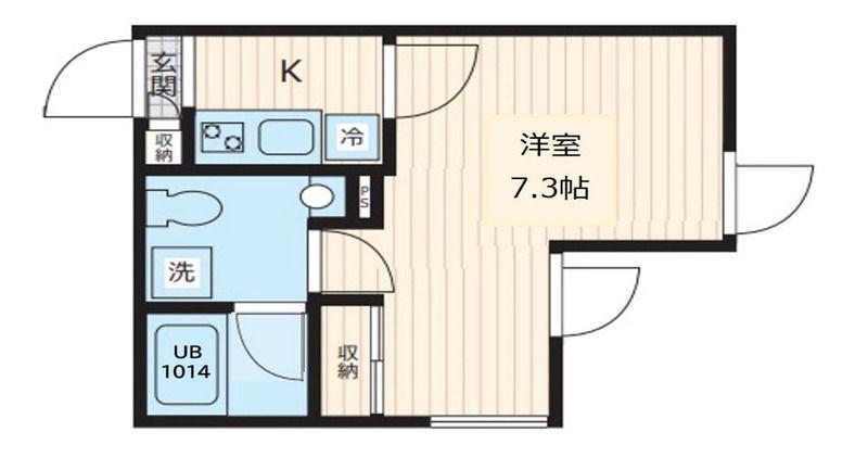 FULLEA椎名町(1K/3階)の間取り写真
