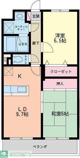 ローザ・ヴィヴァーチェ(2LDK/3階)の間取り写真