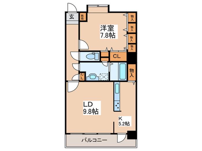 東雲キャナルコートCODAN18号棟(1LDK/7階)の間取り写真