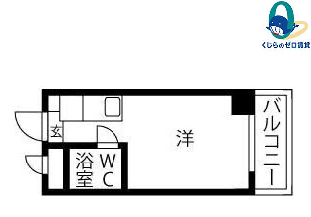 プレスイン南本山(ワンルーム/4階)の間取り写真