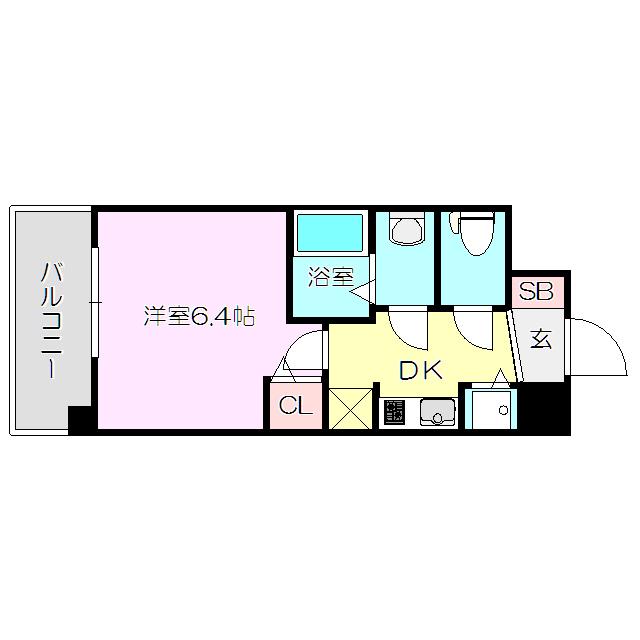 アドバンス新大阪ウエストゲート2(1K/7階)の間取り写真