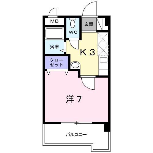 シーポート花時計(1K/4階)の間取り写真