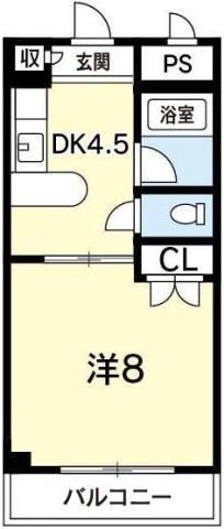 NODAビル(1DK/10階)の間取り写真