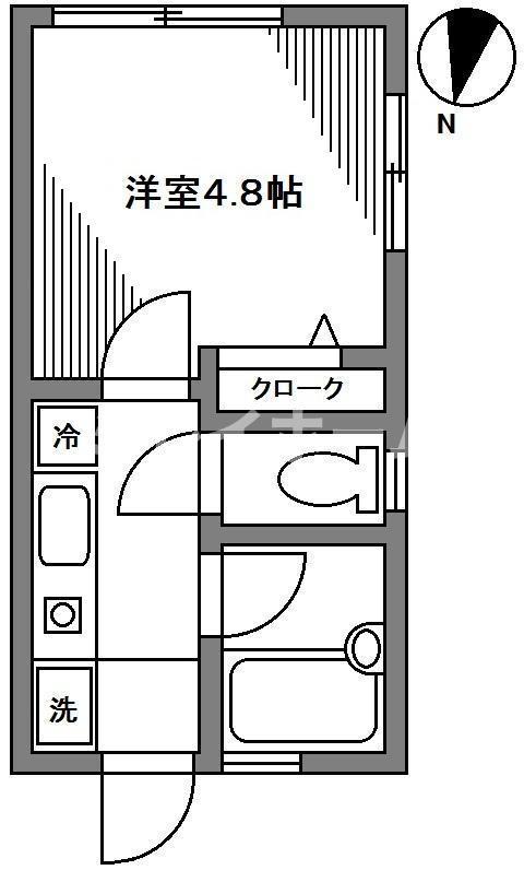 プラウド品川(1K/1階)の間取り写真