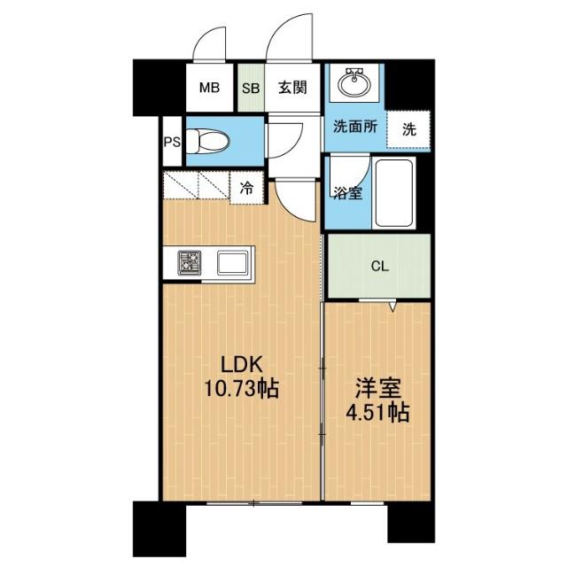 PRIME蓮台寺(1LDK/7階)の間取り写真