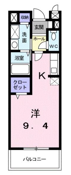 メゾンラフィーネ(1K/2階)の間取り写真