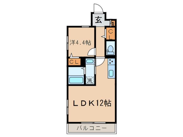 スターレジデンス(1LDK/2階)の間取り写真