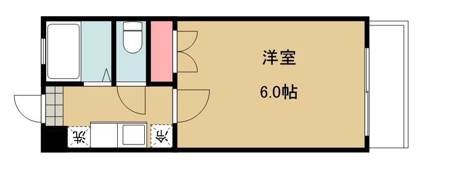 ルミネ壱番館(1K/1階)の間取り写真