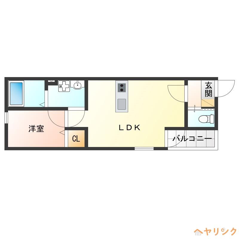 ジュエル守山I(1LDK/3階)の間取り写真